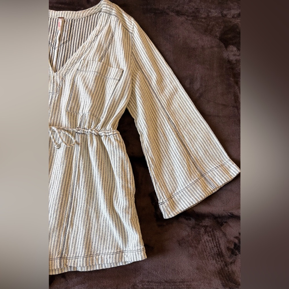 ‼️👙3-10$$ OFF SumMeR sALe‼️ Free People Stripe, Cotton Romper.  Sz L